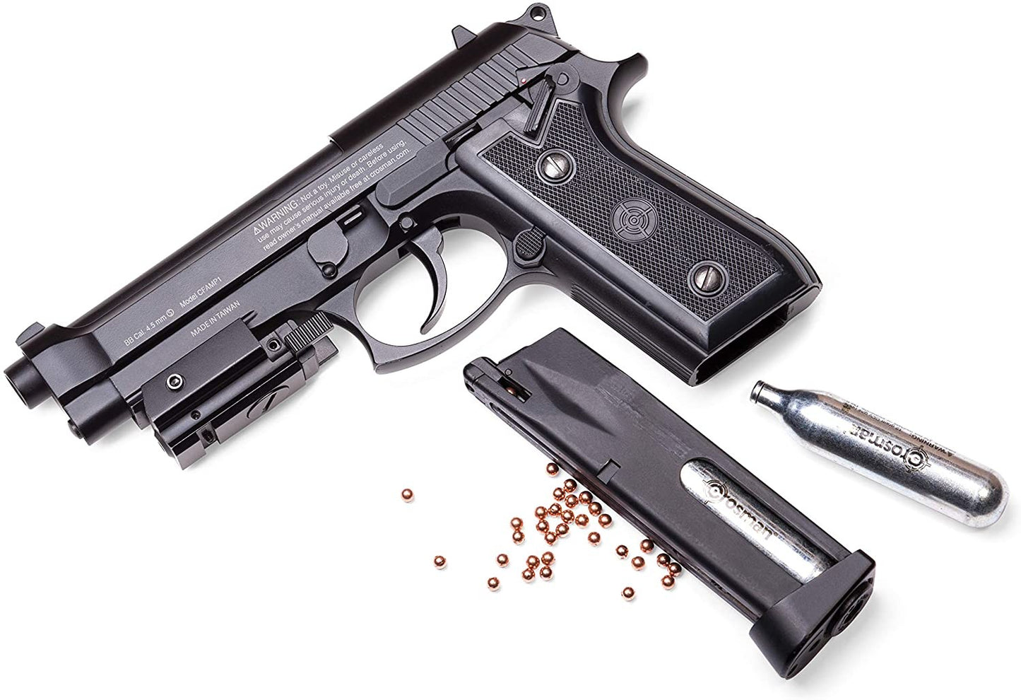 Pistola de aire Crosman P1 Automática Blowback Mira Laser 400fps