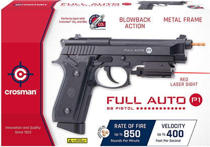 Pistola de aire Crosman P1 Automática Blowback Mira Laser 400fps Crosman