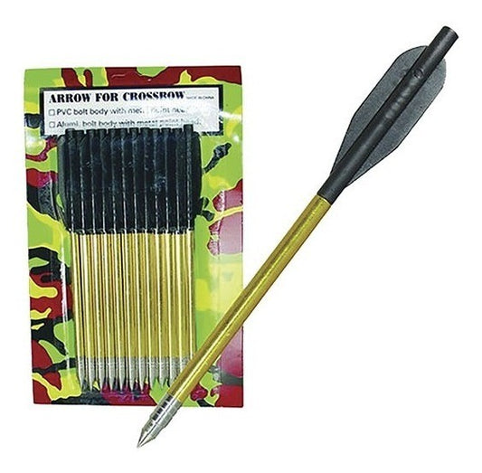 Pack de 12 Flechas Para Ballesta Aluminio 16 Cm  50-80 Libras