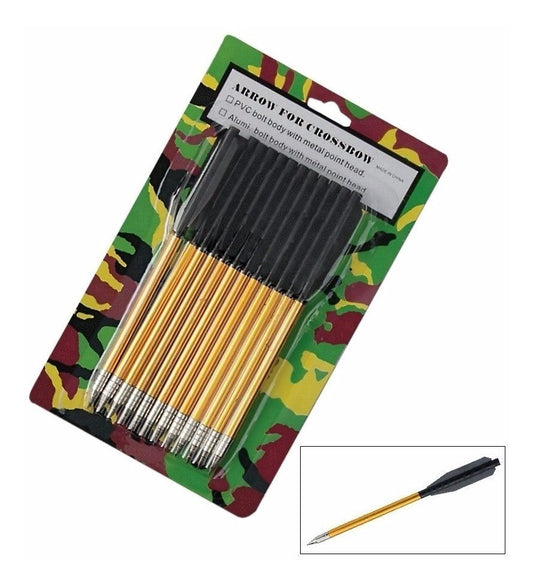 Pack de 12 Flechas Para Ballesta Aluminio 16 Cm  50-80 Libras