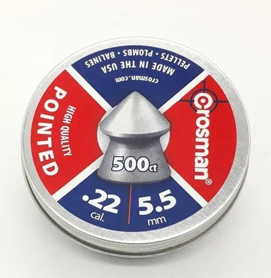 Municion Crosman Pointed Calibre: 5,5 mm / .22 500 piezas. Crosman