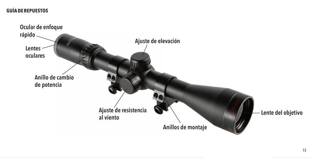 Mira Telescópica Tasco Rimfire 4x32mm