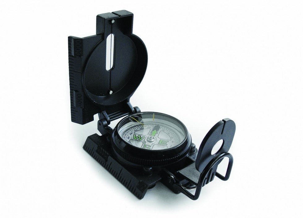 Brújula Profesional Lensática, Plegable, Gris Con Verde Wallis