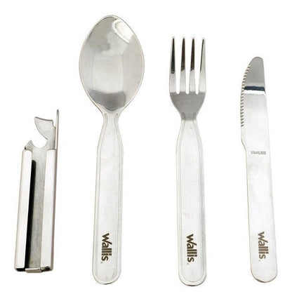 Cubiertos Plegables Wallis Campismo Acero Inoxidable 3 Pzs Wallis