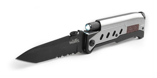 Navaja Cuchillo Multiherramienta Linterna Pedernal Wallis Tactico