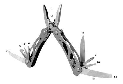 Multiherramienta 12 En 1 Wallis Pinza Sierra Desarmador Wallis