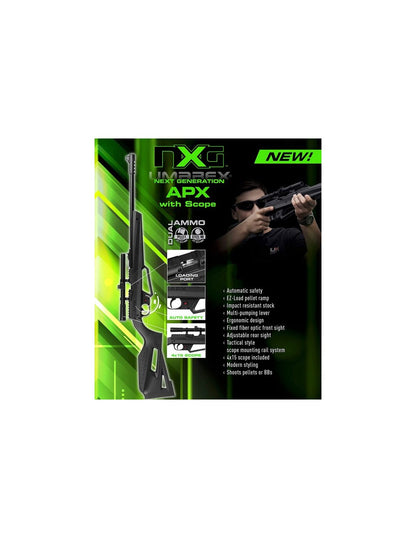 Rifle Nxg Apx Umarex .177 (4.5mm) Con Mira 4x15 Negro