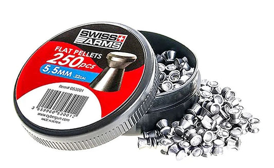 Diabolos Swiss Arms FLAT Pellets 5.5 (.22) 250 Piezas
