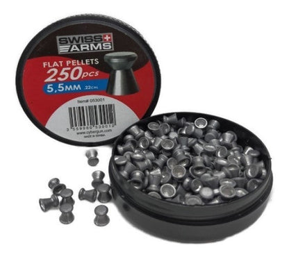 Diabolos Swiss Arms FLAT Pellets 5.5 (.22) 250 Piezas SWISS ARMS