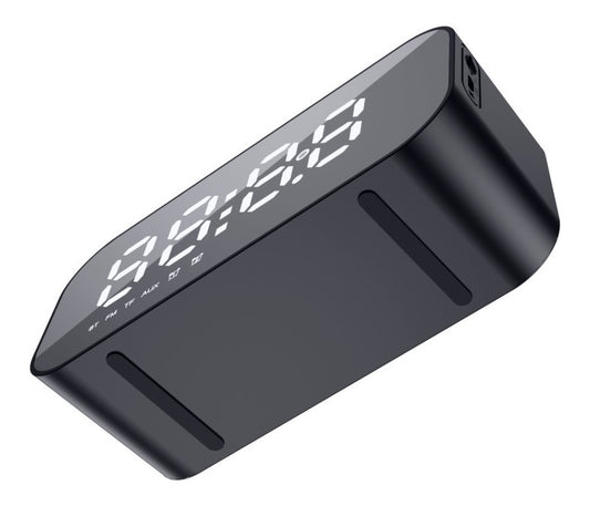 Reloj Despertador Bluetooth Con Bocina Recargable Usb Tedge