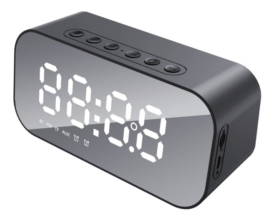 Reloj Despertador Bluetooth Con Bocina Recargable Usb Tedge