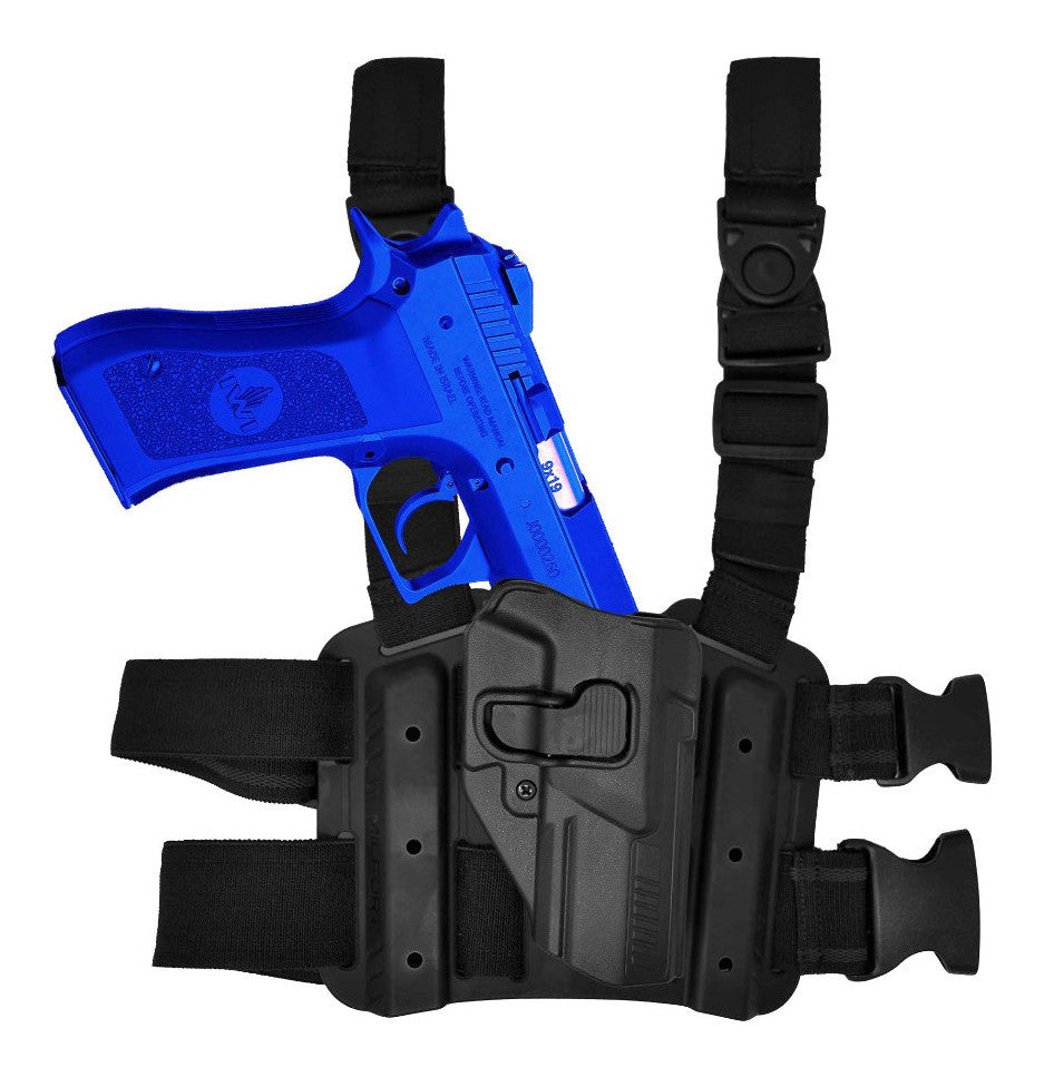 Kit Piernera Con Funda Para Pistola Jericho 941pl Milfort con pistola azul