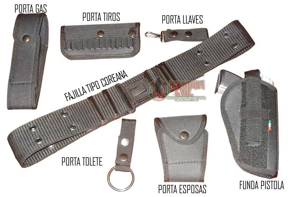 Fornitura Policíaca C/6 Accesorios C/ Fajilla Coreana