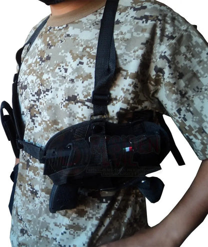Porta Pistola Sobaquera con Portacargador Nylon Universal Residen Evil Militaría