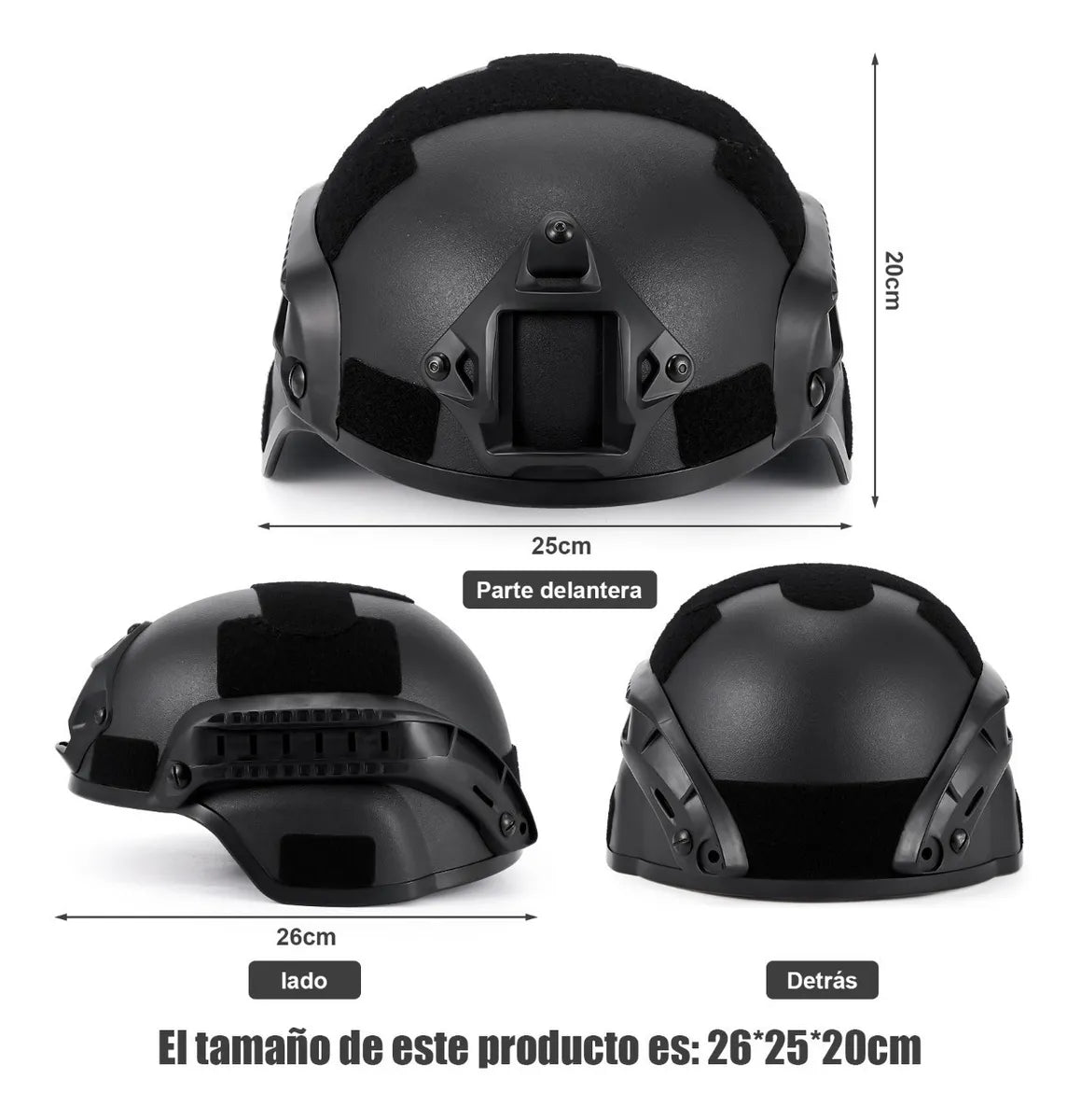 Casco Tactico Con Rieles última intervención