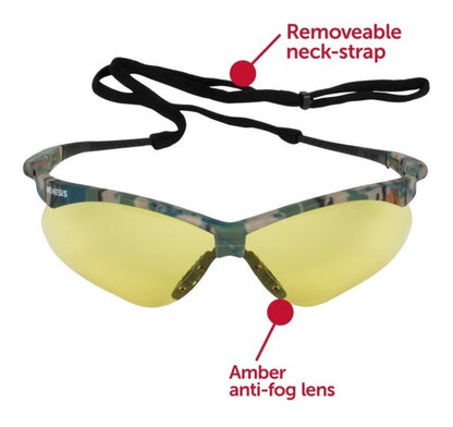 Tacticos Nemesis Kleenguard Camuflaje Ambar VA UVB Nemesis Safety Eyewear