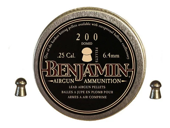 Diabolos Benjamin 6.35mm Calibre .25 27 .8gr 200 Piezas Pellets Caza