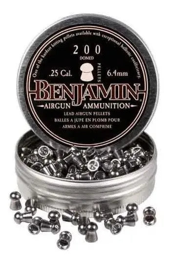 Diabolos Benjamin 6.35mm Calibre .25 27 .8gr 200 Piezas Pellets Caza Benjamin