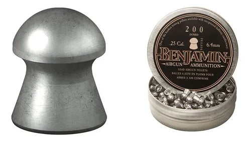 Diabolos Benjamin 6.35mm Calibre .25 27 .8gr 200 Piezas Pellets Caza