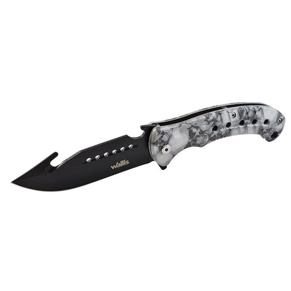 Navaja de bloqueo mango gris camuflaje, acero inoxidable, durezs 54-56 Wallis