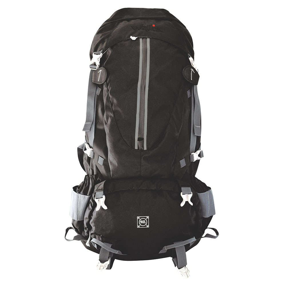 Mochila para alta montaña KALA PATTHAR 90 L, negra