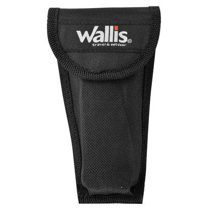 Multiherramienta con 13 usos, mango aluminio rojo con funda Wallis