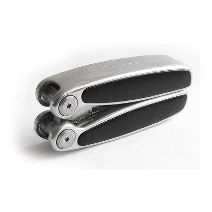 Multiherramienta de 12 usos, 10 cm cerrada, mango metal con PVC negro Wallis