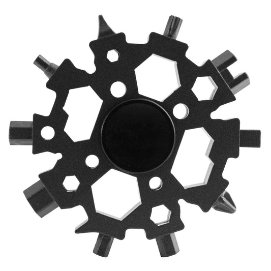 Multiherramienta universal portátil, 22 usos, acero inoxidable negro