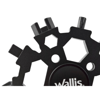 Multiherramienta universal portátil, 22 usos, acero inoxidable negro Wallis