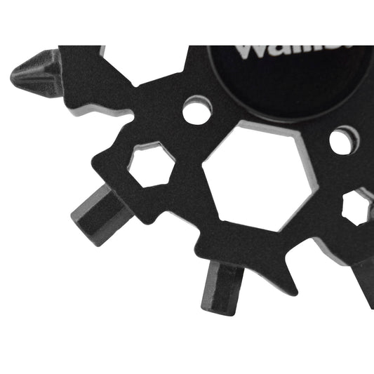 Multiherramienta universal portátil, 22 usos, acero inoxidable negro