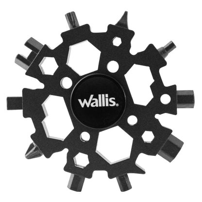 Multiherramienta universal portátil, 22 usos, acero inoxidable negro Wallis
