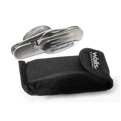 Cubierto con 8 usos, desprendible a 2 piezas, mango metal Wallis