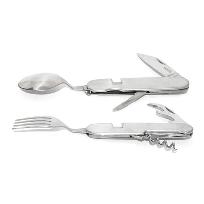 Cubierto con 8 usos, desprendible a 2 piezas, mango metal Wallis