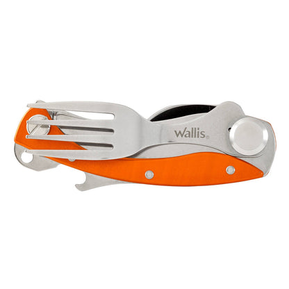 Cubierto con 3 usos no desprendible con funda, mango aluminio naranja Wallis