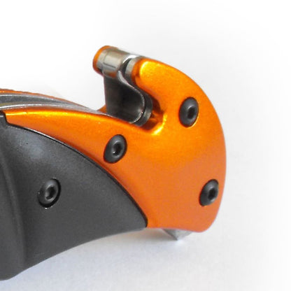 Navaja de bloqueo con mango S.O.S., metal negro/naranja con clip Wallis