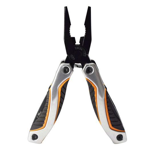 Multiherramienta de 13 usos con mango metal con PVC naranja/negro
