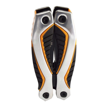 Multiherramienta de 13 usos con mango metal con PVC naranja/negro Wallis