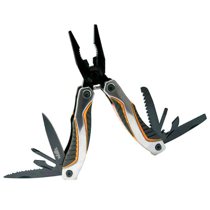 Multiherramienta de 13 usos con mango metal con PVC naranja/negro Wallis