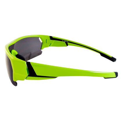 Lentes armazón verde/negro, mica humo, con estuche y paño Wallis