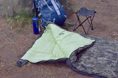 Bolsa para dormir GOBI 400, -5°C, verde camuflaje Wallis