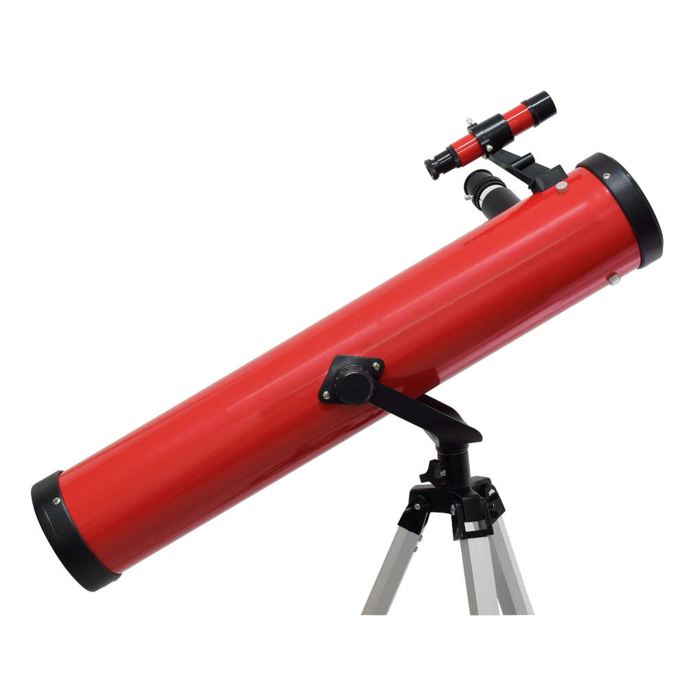 Telescopio Refractor con montura altazimutal, amp. 350 x, 700 mm x 76 mm, rojo
