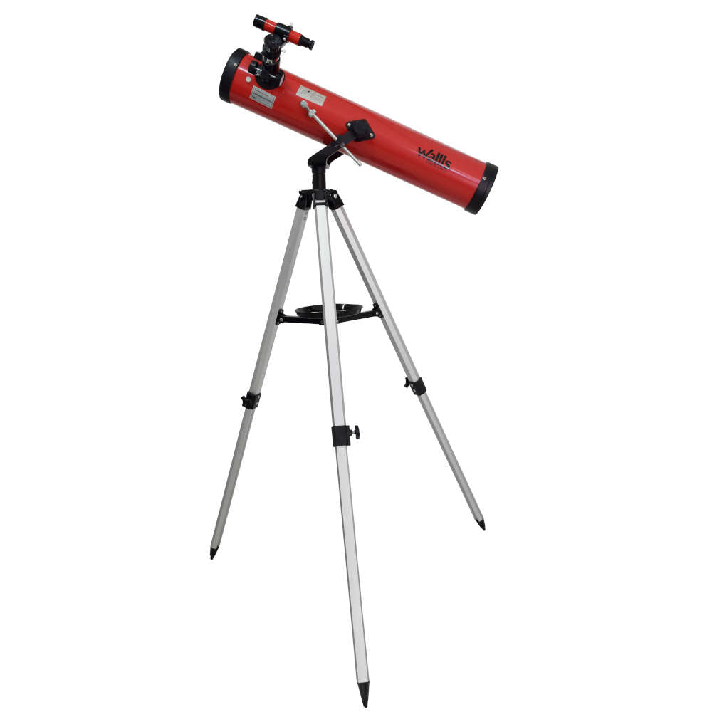 Telescopio Refractor con montura altazimutal, amp. 350 x, 700 mm x 76 mm, rojo