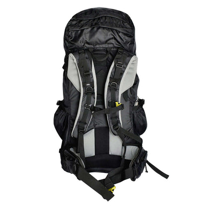 Mochila para montaña EIGER 55 L, negro con verde limón Wallis