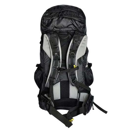 Mochila para montaña EIGER 55 L, negro con verde limón