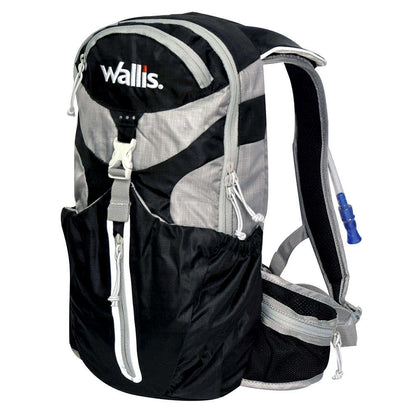 Mochila de hidratación NITRA gris con verde Wallis