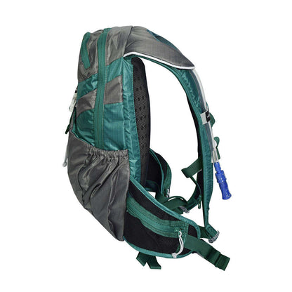 Mochila de hidratación NITRA gris con verde Wallis