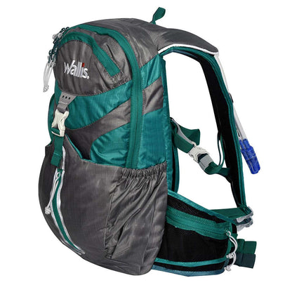 Mochila de hidratación NITRA gris con verde Wallis
